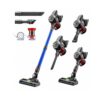 Hearten 45Kpa Cordless Stick Vacuum Cleaner, Lightweight Vacuum with 45-Min Runtime & Detachable Battery, Anti-Tangle Rechargeable Design for Pet Hair, Hardwood Floors, and Carpets