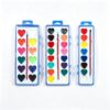 Heart Shaped Water Color Paint, 2026 New Watercolor Paint Tray with Brush (5 Pack 16 Colors Set)