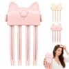 Heated Hair Volume Clip, Electric Root Lifter Styler with 2 Heat Settings for Bangs Styling, Fine Flat Hair, Quick Volumizing Touch-Ups at Home, Office, Travel，Pink