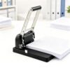 Heavy Duty 2 Hole Paper Punch, Up to 15mm Thickness, 6mm Punch Diameter, 60mm Hole Spacing, Ideal for Office, Home, and Printing Use