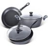 Heavy Duty Cookware Set Pan Soup Pot Stew Pot Wok Non-Stick Pan Saucepan Cooking Pot Set Kitchen Casserole Hot Pot Steamer Boiler