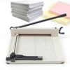 Heavy Duty Guillotine Paper Cutter Trimmer, A4/A3 Size, 12/17 Inch Blade, Cuts Up to 400 Sheets, Ideal for Office and Printing Shops