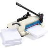 Heavy Duty Paper Cutter, Cuts Up to 400 Sheets, 12"/17" Steel Blade for A4/A3 Stack Paper, Ideal for Print Shops and Offices