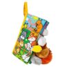 HECCEI Baby Cloth Books Soft Baby Book 0-6 Months Crinkle Books with Plush Tails Touch and Feel Sensory Toys for Infant Tummy Time for 3 Months+