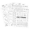 Heclia300Pcs Motivational Stickers, Black Transparent Inspirational Quotes Sticker, Waterproof Vinyl Motivational Words Stickers for Water Bottle, Computers, Vision Board, Scrapbook, Journal