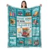 HEIFAM Book Lovers Gifts for Women, Librarian Gifts for Reader, Just a Girl Who Loves Book‘s Blanket Gifts for Reading Lover Bookish, Gift on Christmas Birthday Graduation, Reading Blanket, 50"X60"