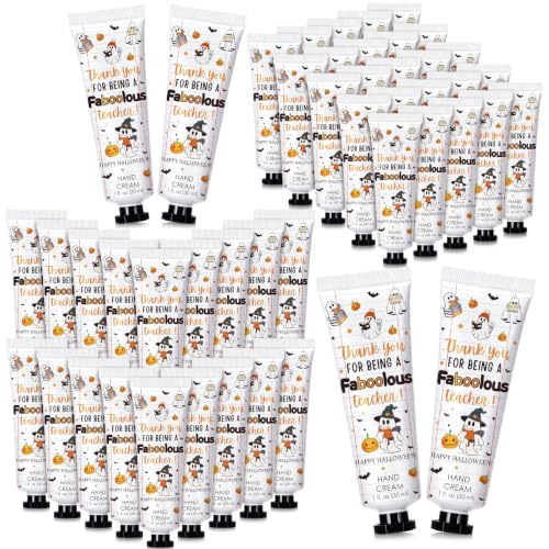 Heigble 48sets Halloween Hand Cream Gifts for Teachers Halloween Teacher Appreciation Gifts Teacher Party Favors Basket Stuffers Gift Classroom Student Gift Travel Size Hand Lotion