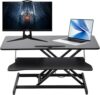 Height Adjustable Sit to Stand Desk Converter,38-Inch Workstation with Keyboard Tray,Spring Lift Riser for Home Office