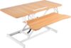 Height Adjustable Sit to Stand Desk Converter,38-Inch Workstation with Monitor and Laptop Support,Wide Keyboard Tray,Spring Lift