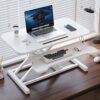 Height Adjustable Standing Desk Converter – Sit to Stand Riser with Keyboard Tray for Ergonomic Workspace, Perfect for Home Office & Remote Work