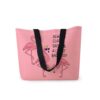 HEizmorixs Sassy Flamingo Print Canvas Tote Bag Reusable Washable Foldable Grocery Handbag with Inner Pocket for Travel, Beach, Work, Casual Stylish Sassy Flamingo Present for Women Friends