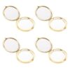 Hemobllo 4pcs Portable Gold Compact Double-Sided Mirror for Women, Lightweight Aluminum Travel Makeup Pocket Mirror with Smooth Opening and Stable Hinge, for Outing and Office Use