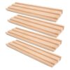Hemobllo Domino with Natural Grain Finish, Portable and Prevents Tipping 4pcs Wooden Racks Stand and Board Game Pieces for Mexican Train Domino Tiles for Indoor and Outdoor Gatherings