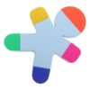 Hemoton 3pcs Cute Human Figure Highlighter Pen with Precise Line Marking and Multi-color Fluorescent Effect, Plastic Cartoon Style Marker for Home and Journaling Use, for Students