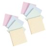 HEMOTON 8pcs Portable Square Paper Sticky Memo Pad with Decorative Touch for School and Office Use, Cute and Pretty Grid Note Pad for Creative Notes and Reminder