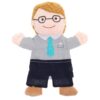 HEMOTON Interactive Father Hand Puppet for Made of Cloth and Pp Cotton, for Storytelling and Strengthening Parent Relationships in School or Home Play