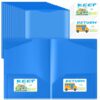 Henoyso 100 Pack Back to School Take Home Folders with 2 Pocket,Blue