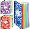Henoyso 12 Pack Composition Notebooks, Classic Assorted Colors Covers, Wide Ruled, 120 Pages (60 Sheets), 9.75" x 7.5", Marble Cover Journals for School Classroom Supplies
