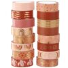 Henoyso 16 Rolls Cute Washi Tape Set Pastel Decorative Tape 15 mm Wide 7 Meters Long Washi Tape Stickers Cute Tape Bulk for Arts DIY Crafts Journal Supplies Planners Scrapbook Gift Wrap(Boho Style)