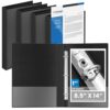Henoyso 4 Pcs 1" Legal Size PP Plastic Binders with View Cover, Durable 3 Ring Black Binders for 8.5" x 14" Paper, Hold up to 175 Sheets for Documents, Office, Home, Work Places