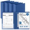 Henoyso 4 Pcs Legal Size Binder 3 Ring 2" Durable Navy Blue Binders for 8.5" x 14" Paper Hold up to 375 Sheets for Documents Artwork Blueprints, Office, Home, Workplaces