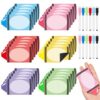 Henoyso 60 Pcs Crayon Magnetic Name Tags for Classroom with 12 Markers