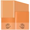 Henoyso 72 Pcs School to Home Folder with Pocket Plastic Heavy Duty Clipboard Folder with Clear Front Pocket Homework Take Home Folders for School Students Parent Teacher Communication (Orange)