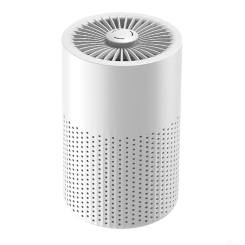 HEPA Air Purifier for Home, Bedroom and Car, Portable Air Cleaner with Dual-Layer Activated Carbon Filter, Aromatherapy Pads and Low Noise Operation, White ABS Body(Air purifier+ filter)