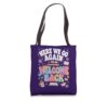 Here We Go Again I Mean Welcome Back Teacher Tie Dye Groovy Tote Bag