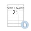 HERMA 8421 Universal Labels, 500 Sheets, 70 x 42.3 mm, 21 per A4 Sheet, Pack of 10500, Self-Adhesive, Printable, Matt, Blank Paper Adhesive Labels, Stickers, White