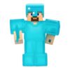 Heroes of Goo Jit Zu Minecraft Stretchy Characters, Steve with Diamond Armor & Sword, Super Squishy Goo Filling with Hidden Diamond Piece Inside, Stretch Him Up to 3 Times His Size - Sensory Toys