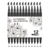 Hethrone Black Coloring Markers (Pack of 12)