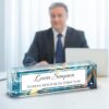 HETOOSHI Desk Name Plate Personalized, Desk Double sided pattern Name Plate Personalized Office Desk Decor for Women and Men , Teacher Nurse Boss Employee Appreciation Gifts (Green marble, fixed pattern)