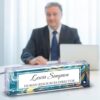 HETOOSHI Desk Name Plate Personalized, Desk Double sided pattern Name Plate Personalized Office Desk Decor for Women and Men , Teacher Nurse Boss Employee Appreciation Gifts (Two colors-1, fixed pattern)
