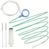Heyzidu 5 PCS Car Sunroof Drain Cleaning Tool, Flexible Tube Cleaner with Rotating Brush Head, Tear-resistant Portable Unclogger Kit, Maintenance Accessories for Drains Sewers Windshields (Green)