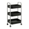 hezhuhe2258 Kitchen Trolley 4-Tier Rolling Utility Cart Mobile Kitchen and Living Room Storage Rack Organizer Storage cart