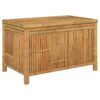 HGKMBRY Bamboo Patio Storage Box 35.4x20.5x21.7 Inches, Outdoor Storage Bench for Garden Cushions and Tools, Indoor Use