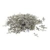 HHRJNUST 100 Pieces Crosses Charms Pendants Zinc Alloy Small Crucifix Craft Supplies for Jewelry Making Findings Suitable for Women Men DIY Classroom Projects