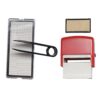 HHRJNUST Mini Personalised Self Rubber Stamp Set Removable Number Stationary Date DIY Character Stamp DIY Stamp Set for Hobby Home Teachers School, Red