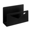 Hicarer Metal Mail Holder Organizer 5.91 x 3.94 x 1.97 Inch Modern Black Letter Organizer with Cutout for Office Desktop Countertop Envelope and Document Storage Rack