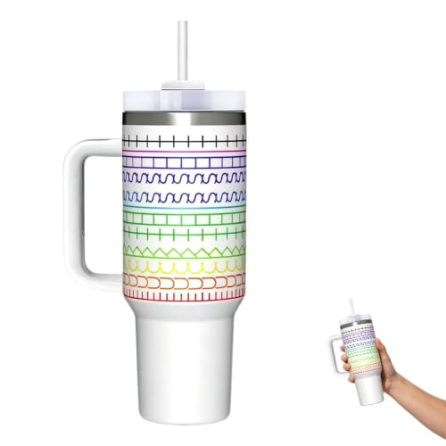 Hidden Message Tumblers 40oz Stainless Steel Insulated Tumblers with Lids and Straws, Travel Coffee Mug Drinking Cup for Hot & Cold, Large Metal Sports Water Bottle for Travel Home Camping,White