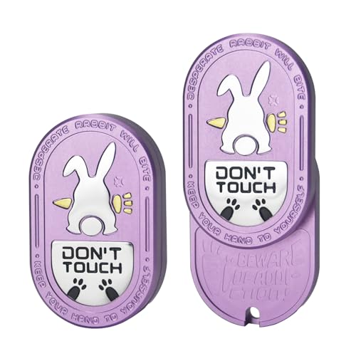 HIDEDC Desperate Rabbit Fidget Slider | Aluminum Alloy Version | Lightweight & Portable | EDC Metal Fidget Toys Adults ADHD Tools Executive Desk Toy for Keep Focus & Anxiety Relief (Purple)