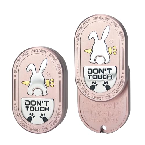 HIDEDC Desperate Rabbit Fidget Slider | Aluminum Alloy Version | Lightweight & Portable | EDC Metal Fidget Toys Adults ADHD Tools Executive Desk Toy for Keep Focus & Anxiety Relief (Rose Gold)