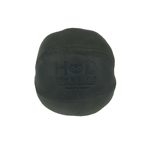 Hide & Drink, Stress Ball, Relieve Fidgeting and Anxiety, Exercise Hand, Squishy Tension Accessory, Great for the Office, Classic Style, Full Grain Leather, Handmade, Dark Jade