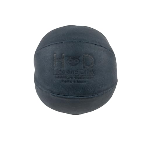 Hide & Drink, Stress Ball, Relieve Fidgeting and Anxiety, Exercise Hand, Squishy Tension Accessory, Great for the Office, Classic Style, Full Grain Leather, Handmade, Slate Blue
