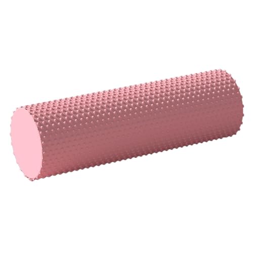 High-Density Solid Foam Roller for Deep Tissue Muscle Massage - Premium Yoga Column for Physical Therapy, Barre, Fitness & Workout Recovery - Portable Body Toning Tool for Home, Gym & Travel (Pink)
