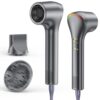 High-Speed Hair Dryer, 160000 RPM Brushless Motor, 500 Million Negative Ions, Low Noise, Thermo-Control(N)