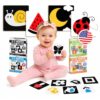 High Contrast Cards for Infants 0-6 Months - Newborn Activities, Baby Flash Cards 6 to 12 Months, Flash Cards for Toddlers 1-3, Visual Stimulation Black and White Baby Development Toys 0-3 Months