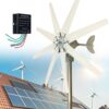 High Efficiency 10000W 8-Blade Hybrid Wind Turbine Generator Kit, 12V/24V/48V for Marine, RV, Residential Solar Wind Power Systems