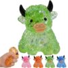 Highland Cow Squishy Glitter Slow Rising Stress Ball for Adults，Green